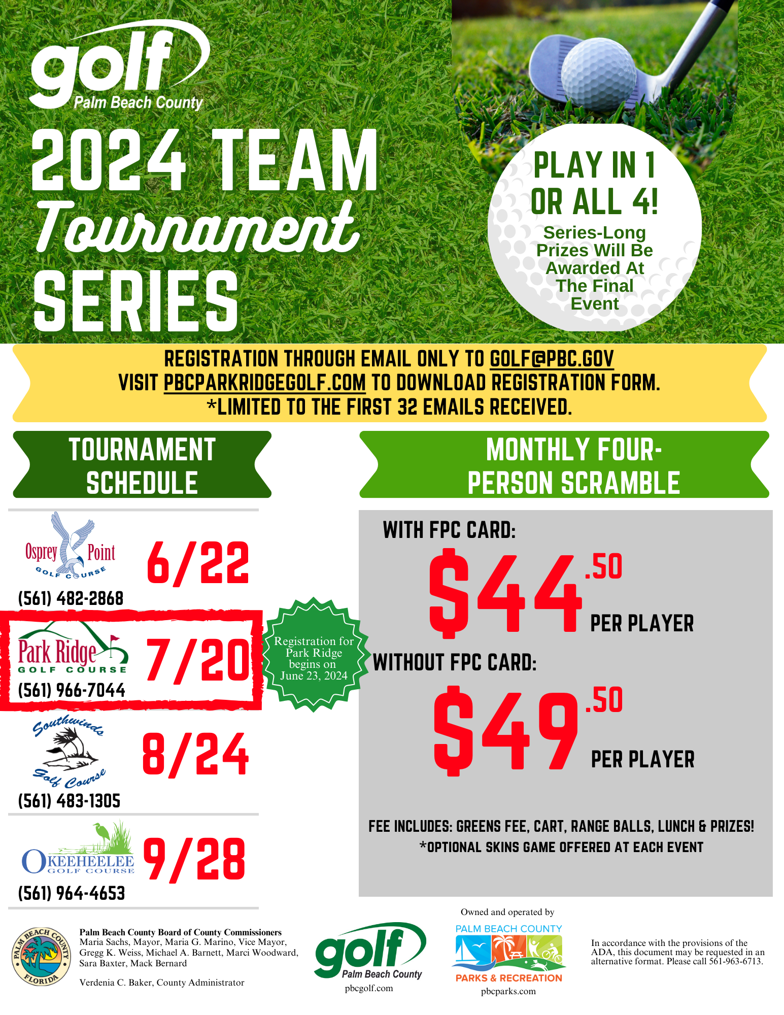 2024 PBC Golf Team Tournament Series FINAL 1