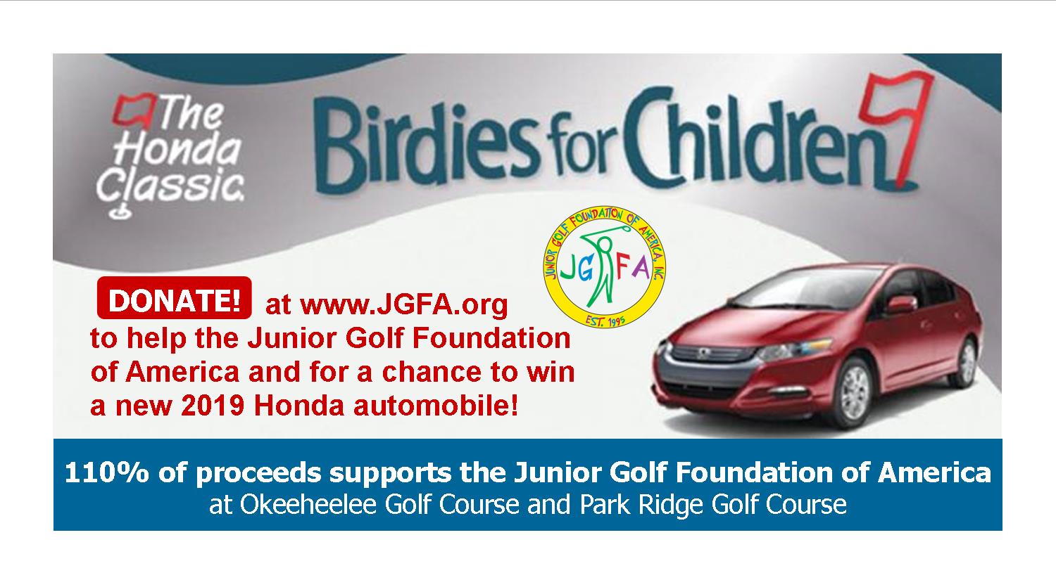 Birdies for Children Web link box 2018 2019 Donate at www.jgfa.org